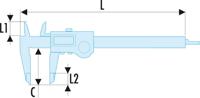1320 Facom 200mm Digital Caliper, Metric