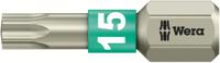 05071033001 Wera Torx Screwdriver Bit, TX 15 Tip, 25 mm Overall