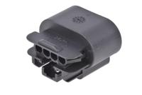 15487756 Delphi, GT 150 Automotive Connector Socket Black Cable Mount 4 Way, Crimp Termination