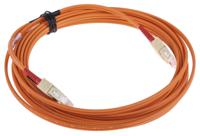 535-7519 RS PRO SC to SC Duplex Multi Mode OM1 Fibre Optic Cable, 62.5/125μm, Orange, 5m