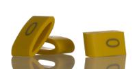 901-10478 HellermannTyton Ovalgrip Slide On Cable Markers, Black on Yellow, Pre-printed "0", 2.5 → 6mm Cable,