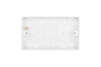 ret1052e Contactum White Back Box, BS, 2 Gangs