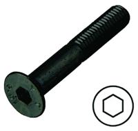 822-9158 RS PRO Black, Self-Colour Steel Hex Socket Countersunk Screw, DIN 7991, M8 x 50mm