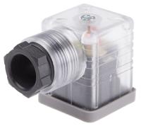 896-2123 RS PRO 3P+E DIN 43650 A, Female Solenoid Connector with Indicator Light, 24 V dc Voltage