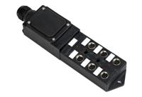 877-1218 RS PRO Sensor Box, M12, 5 way, 6 port