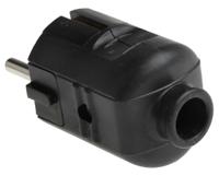 849-6112 RS PRO German Mains Plug, 16A Black, Cable Mount Screw, 250 V