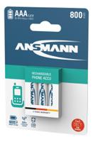 5030142 Ansmann MaxE NiMH Rechargeable AAA Battery, 800mAh, 1.2V