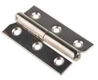 293-7825 Pinet Steel Butt Hinge with a Lift-off Pin, Screw Fixing, 50mm x 30mm x 1.2mm