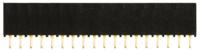 ssq-118-01-g-s Samtec SSQ Series Straight Through Hole Mount PCB Socket, 18-Contact, 1-Row, 2.54mm Pitch, Solder Termination
