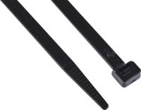 811-1684 RS PRO Cable Tie, 340mm x 7.6 mm, Black Nylon, Pk-100