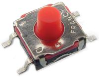 ksc4d1j-50sh-lfs C & K IP67 Red Button Tactile Switch, SPST 50 mA 2.7 (Dia.)mm Surface Mount