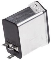 dd129121111 Schurter 10A, 250 V ac Male Panel Mount Filtered IEC Connector 2 Pole DD12.9121.111, Quick Connect Terminals 6.3 x 0.8