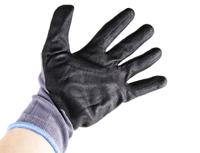 8009 Polyco Healthline Black, Blue, Brown, Pink, Red, White, Yellow Latex, Leather, Nylon, Sheepskin Work Gloves, Size 9