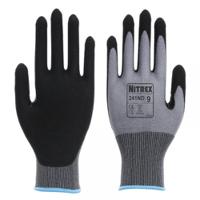 241nd-11 Unigloves 241ND Black, Grey Fibreglass, HPPE, Nylon, Spandex Work Gloves, Size 11, DC-DC Fast Charge Coating