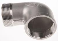 499-3366 RS PRO Stainless Steel Pipe Fitting, 90° Circular Elbow, Female R 1-1/2in x Male R 1-1/2in