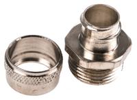 7tca296020r0102-sp16m20a Adaptaflex Straight, Conduit Fitting, 16mm Nominal Size, M20, Brass, Silver IP54 rating