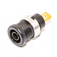 bu-p72913-0 Mueller Electric Black Female Banana Socket, 4 mm Connector, Solder Termination, 36A, 1000V, Gold Plating
