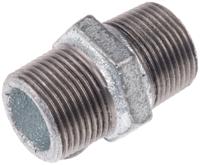 770280205 Georg Fischer Galvanised Malleable Iron Fitting Hexagon Nipple, Male BSPT 3/4in to Male BSPT 3/4in