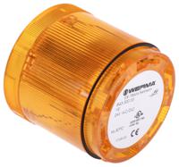 84330055 Werma 843 Series Amber Steady Effect Beacon Unit, 24 V dc, LED Bulb, AC, DC, IP54