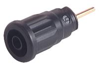 972363100 Hirschmann Test & Measurement Black Female Banana Socket, 4 mm Connector, Solder Termination, 24A, 1000V ac/dc, Gold