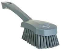 419288 Vikan Hard Bristle Grey Scrubbing Brush, 36mm bristle length, PET bristle material