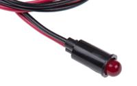 559-0103-007f Dialight Red Panel Mount Indicator, 12V dc, 6.4mm Mounting Hole Size, Lead Wires Termination