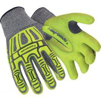 6064808 Hexarmor Rig Lizard Green, Grey High Performance Polyethylene Work Gloves, Size 8, Nitrile Coating