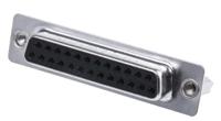 l77sd-bh25s-ol2-rm5 Amphenol Communications Solutions L77SD 25 Way Panel Mount D-sub Connector Socket, 2.77mm Pitch, with 4-40 UNC,