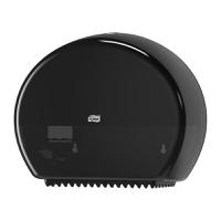 555008 Tork Black Plastic Toilet Roll Dispenser, 132mm x 275mm x 345mm