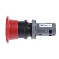 1sfa619550r1071-ce4t-10r-11 ABB 1SFA Series Twist Release Emergency Stop Push Button, Panel Mount, 22.5mm Cutout, 1 NO + 1 NC, IP66, IP67, IP69K