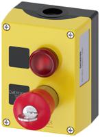 3su1802-0na00-2ab2 Siemens SIRIUS ACT 3SU18 Series Key Release Emergency Stop Push Button, Surface Mount, SPDT, IP66, IP67, IP69