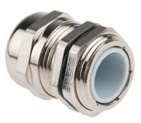 831-9052 RS PRO Metallic Nickel Plated Brass Cable Gland, PG13.5 Thread, 6mm min., 12mm max., IP68