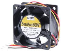 9wp0624h4011 Sanyo Denki San Ace 9WP Series Axial Fan, 24 V dc, DC Operation, 31.8m³/h, 1.44W, 60mA Max, IP68, 60 x 60 x 25mm