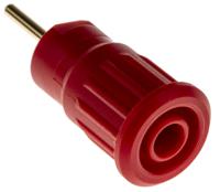 233130-22 Staubli Red Female Banana Socket, 4 mm Connector, Press Fit Termination, 24A, 1000V, Gold Plating