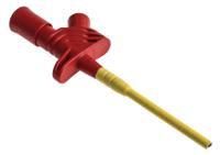 972309101 Hirschmann Test & Measurement Red Hook Clip with , 20A, 1000V ac/dc, 4mm Socket