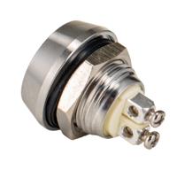 mmp0120sss67s Bulgin MMP0120 Series Push Button Switch, Momentary, Panel Mount, 12mm Cutout, SPST, 36V dc, IP67