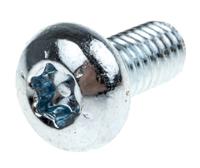 482-8385 RS PRO Bright Zinc Plated Pan Steel Tamper Proof Security Screw, M6 x 12mm