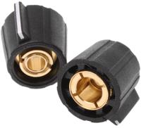 sp151-250-black Sifam 15.5mm Black Potentiometer Knob for 6.35mm Shaft Splined, SP151 250 BLACK