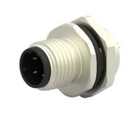 t4130512041-000 TE Connectivity Circular Connector, 4 Contacts, Rear, M12 Connector, Socket, Male, IP67, M12 Series