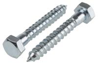 825-168 RS PRO Hex Coach Screw, Steel Bright Zinc Plated, 12mm x 80mm