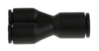 3140-06-08 Legris LF3000 Series Y Tube-to-Tube Adaptor, Push In 6 mm to Push In 6 mm, Tube-to-Tube Connection Style
