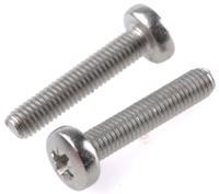 528-895 RS PRO Pozi M5 Pan A2 304 Stainless Steel Machine Screws DIN 7985 x 25.0mm