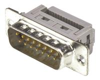 09662286700 HARTING D-Sub Standard 15 Way Right Angle Cable Mount D-sub Connector Plug, 2.77mm Pitch
