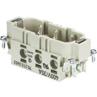 7021006530 Wieland Male Insert, 35A, Male, 70 Series, 6 Contacts