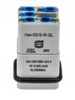 09120052633 HARTING Heavy Duty Power Connector Insert, 16A, Male, HAN Q Series, 5 Contacts