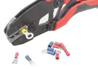 828-0232 RS PRO Hand Ratcheting Crimp Tool for Insulated Spade Connectors, 0.1 → 10mm² Wire