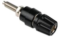 930144100 Hirschmann Test & Measurement 63A, Black Binding Post With Brass Contacts and Nickel Plated