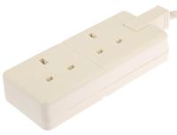 296-3650 RS PRO 4m 2 Socket Type G - British Extension Lead
