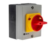466-172 RS PRO 3P Pole DIN Rail Isolator Switch - 32A Maximum Current, 11kW Power Rating, IP65