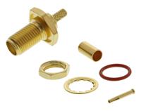j01151a0541 Telegartner, Jack Panel Mount SMA Connector, 50Ω, Crimp Termination, Straight Body